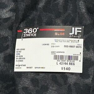 360 Degree Stretch J.Ferrer Men’s L 42/44 Regular GREY LEOPARD